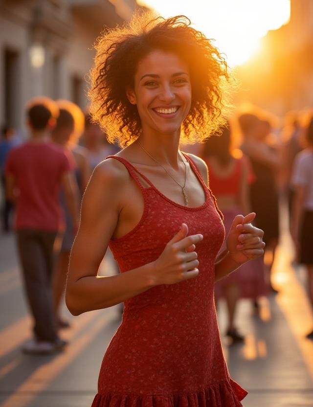 Manya Golenischew smiling in a dance studio