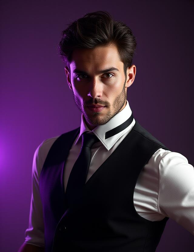 Avya Vitulano posing in ballroom attire